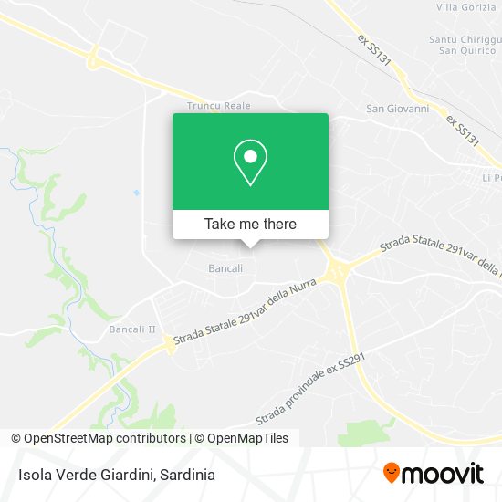 Isola Verde Giardini map