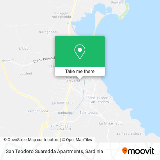 San Teodoro Suaredda Apartments map