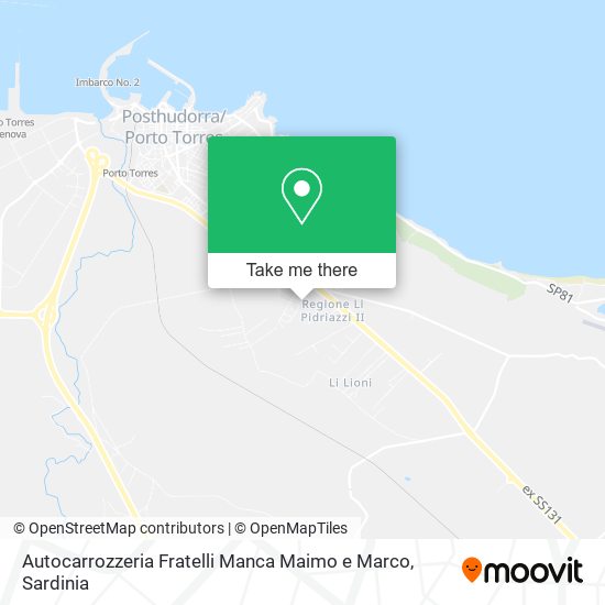 Autocarrozzeria Fratelli Manca Maimo e Marco map