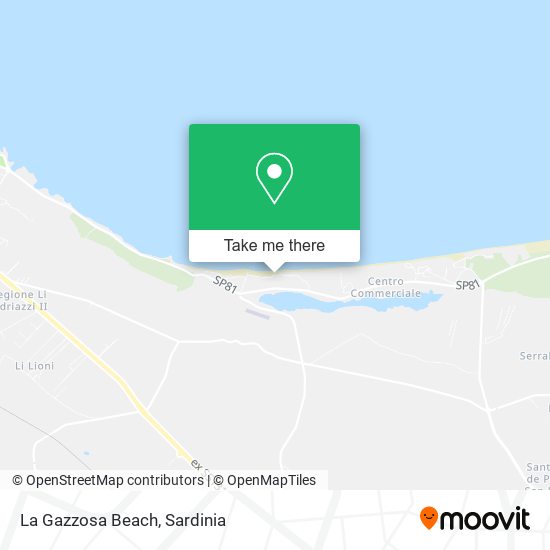 La Gazzosa Beach map