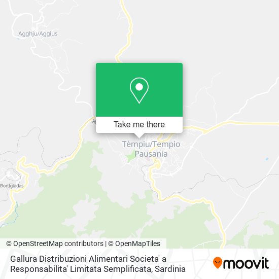 Gallura Distribuzioni Alimentari Societa' a Responsabilita' Limitata Semplificata map