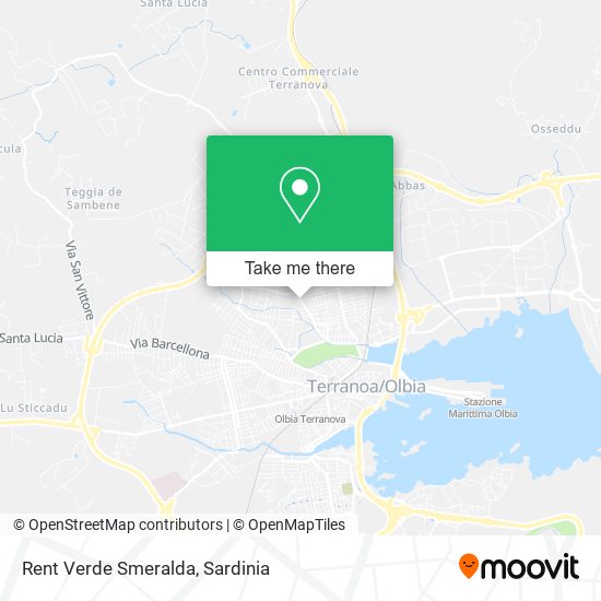 Rent Verde Smeralda map