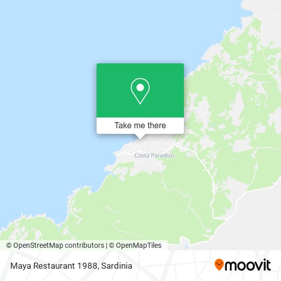 Maya Restaurant 1988 map