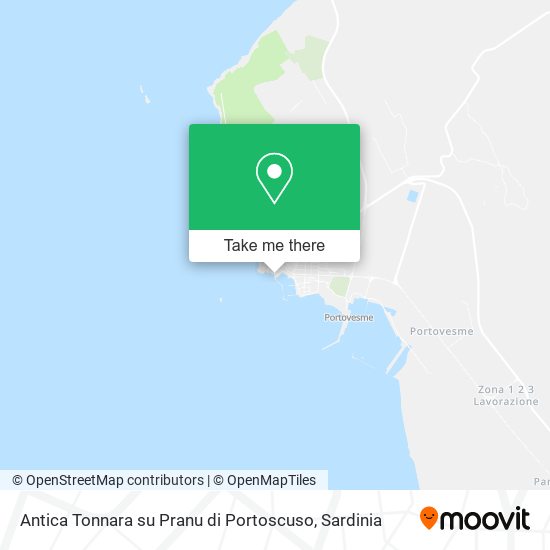 Antica Tonnara su Pranu di Portoscuso map