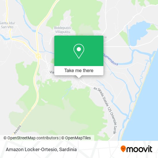 Amazon Locker-Ortesio map