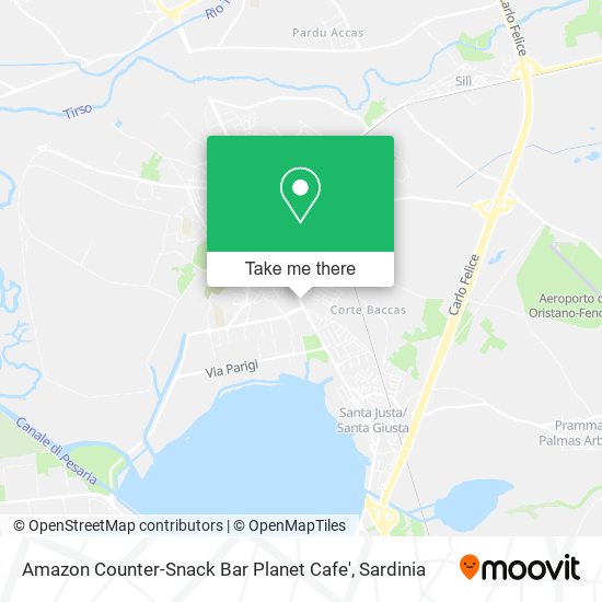Amazon Counter-Snack Bar Planet Cafe' map