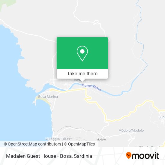 Madalen Guest House - Bosa map