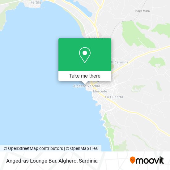 Angedras Lounge Bar, Alghero map