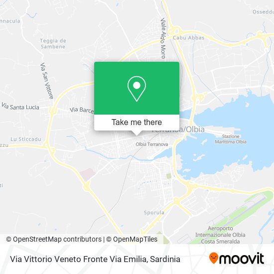 Via Vittorio Veneto Fronte Via Emilia map