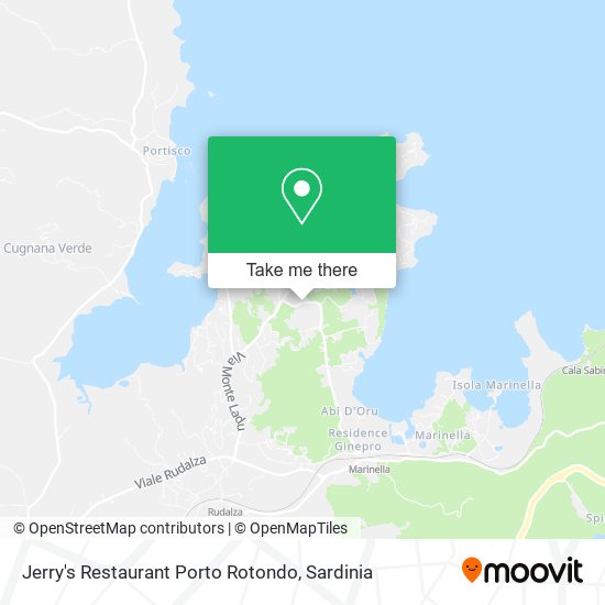 Jerry's Restaurant Porto Rotondo map