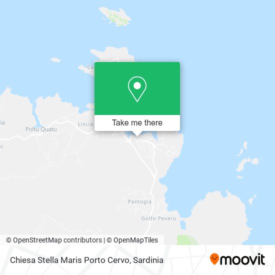 Chiesa Stella Maris Porto Cervo map