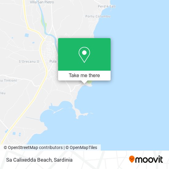 Sa Calixedda Beach map