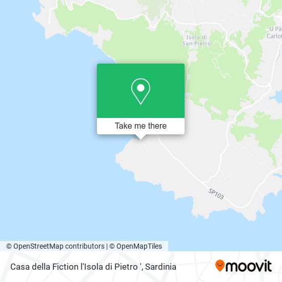 Casa della Fiction l'Isola di Pietro ' map