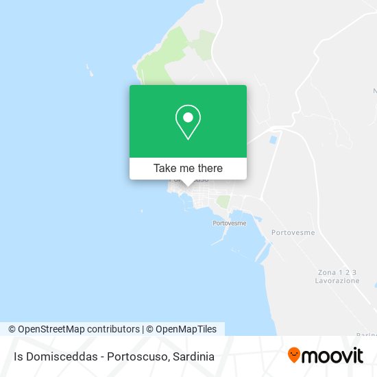 Is Domisceddas - Portoscuso map