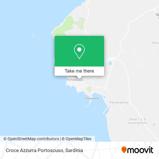 Croce Azzurra Portoscuso map