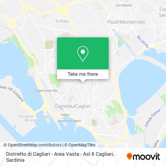 Distretto di Cagliari - Area Vasta - Asl 8 Cagliari map
