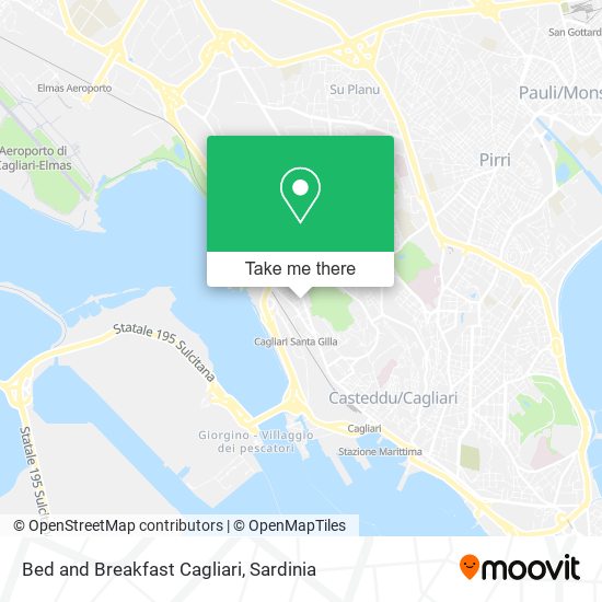 Bed and Breakfast Cagliari map