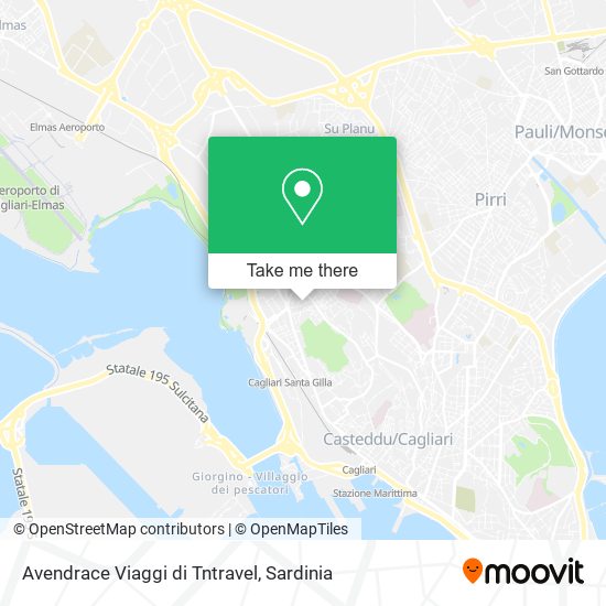 Avendrace Viaggi di Tntravel map