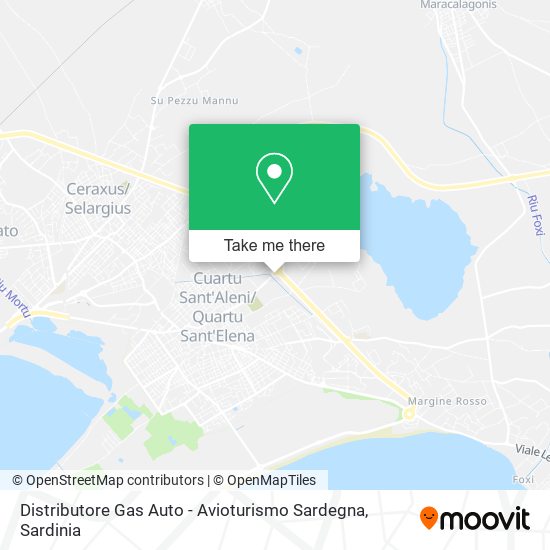 Distributore Gas Auto - Avioturismo Sardegna map