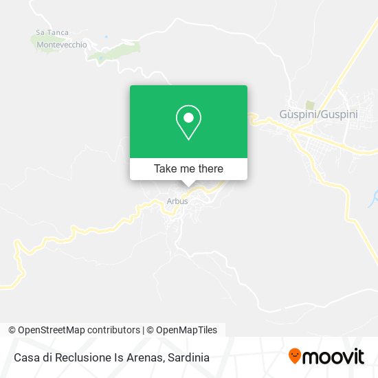 Casa di Reclusione Is Arenas map