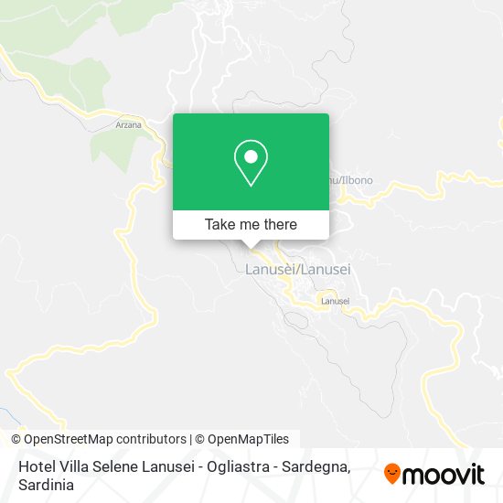 Hotel Villa Selene Lanusei - Ogliastra - Sardegna map