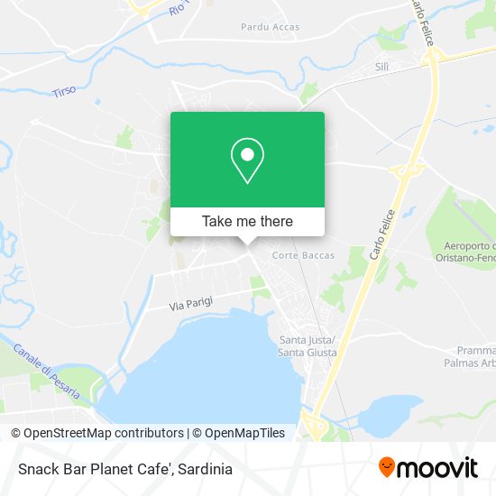 Snack Bar Planet Cafe' map