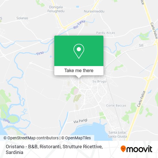 Oristano - B&B, Ristoranti, Strutture Ricettive map