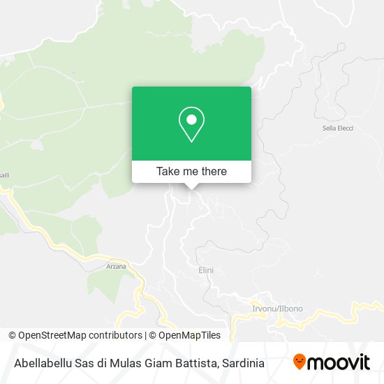 Abellabellu Sas di Mulas Giam Battista map