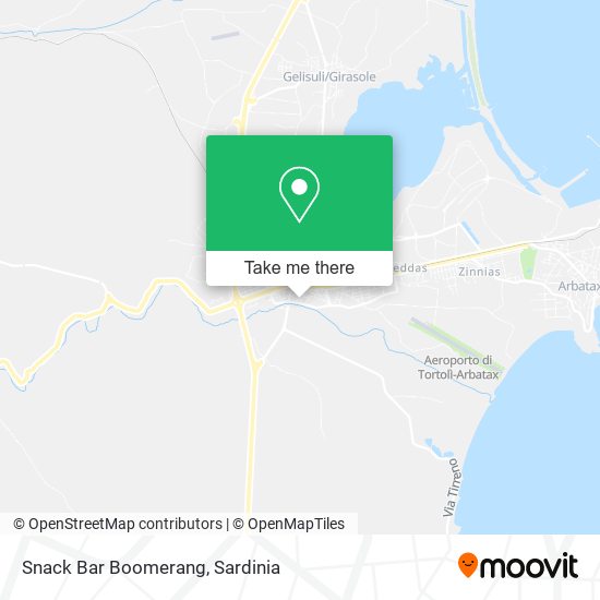 Snack Bar Boomerang map