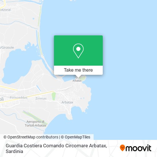Guardia Costiera Comando Circomare Arbatax map
