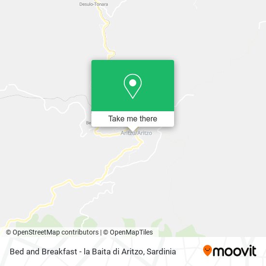 Bed and Breakfast - la Baita di Aritzo map