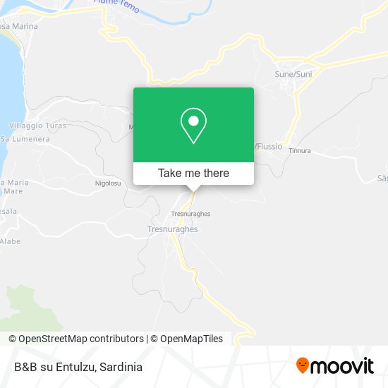 B&B su Entulzu map