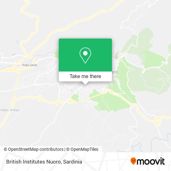 British Institutes Nuoro map