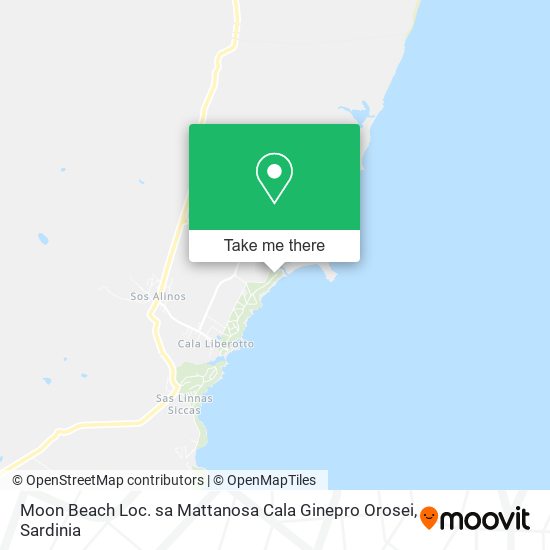 Moon Beach Loc. sa Mattanosa Cala Ginepro Orosei map