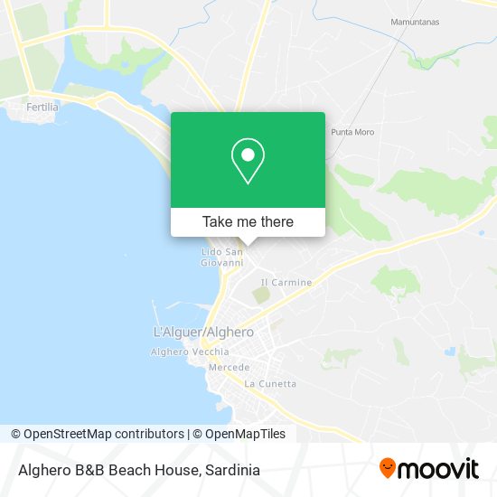 Alghero B&B Beach House map