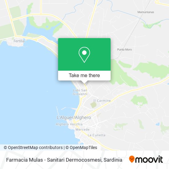 Farmacia Mulas - Sanitari Dermocosmesi map