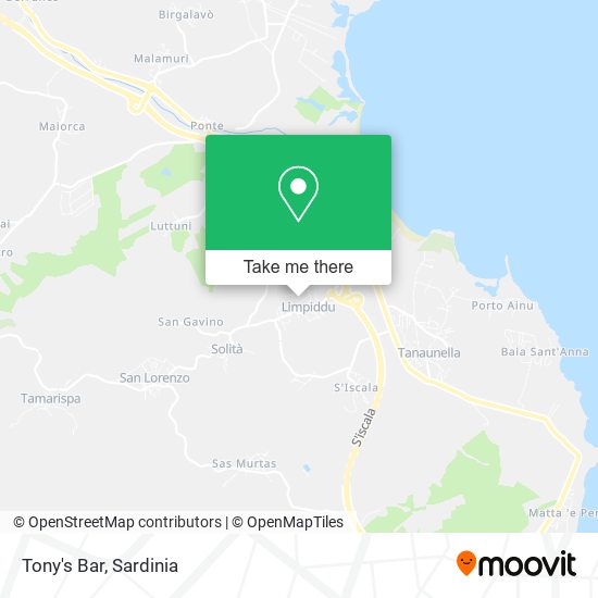 Tony's Bar map