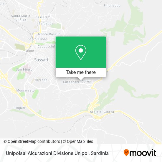 Unipolsai Aicurazioni Divisione Unipol map