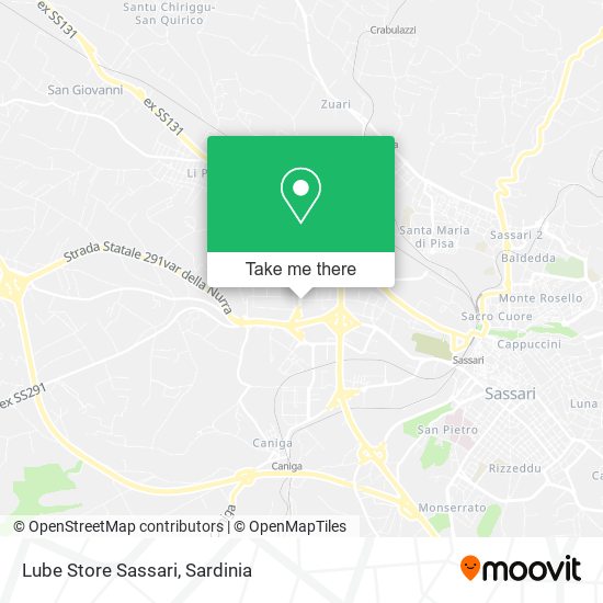 Lube Store Sassari map
