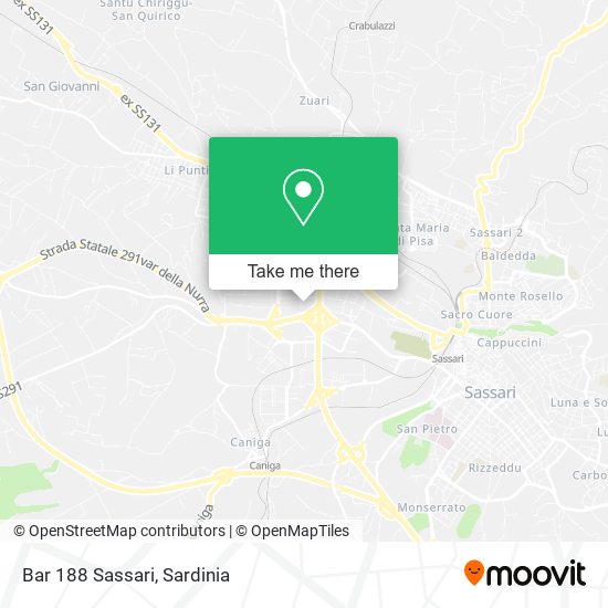 Bar 188 Sassari map