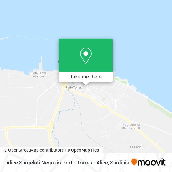 Alice Surgelati Negozio Porto Torres - Alice map