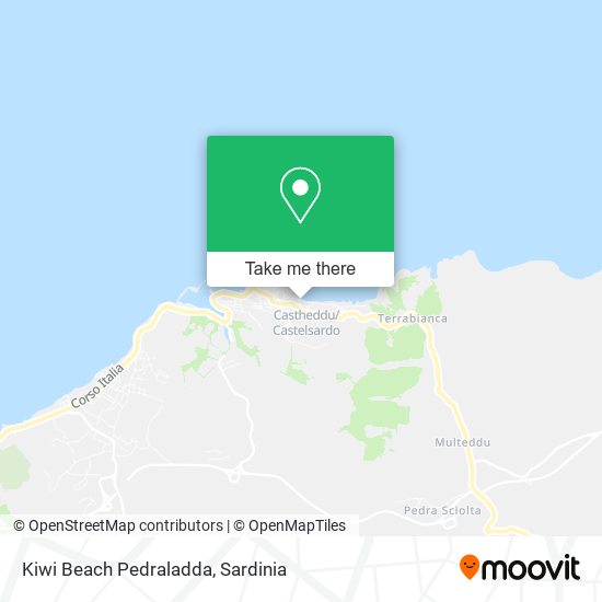 Kiwi Beach Pedraladda map