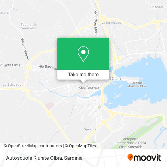 Autoscuole Riunite Olbia map