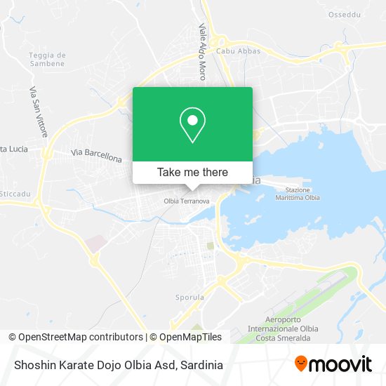 Shoshin Karate Dojo Olbia Asd map