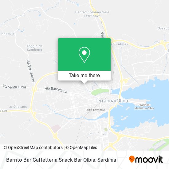 Barrito Bar Caffetteria Snack Bar Olbia map