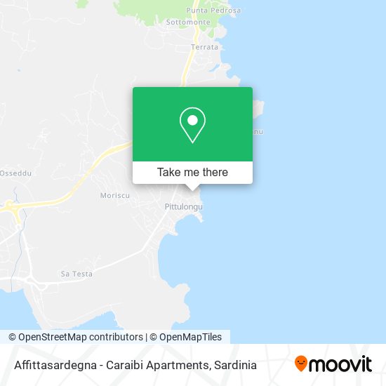 Affittasardegna - Caraibi Apartments map