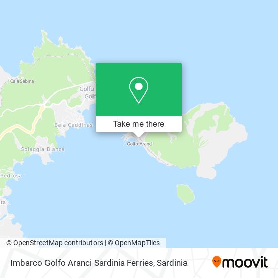 Imbarco Golfo Aranci Sardinia Ferries map