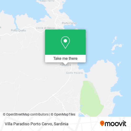 Villa Paradiso Porto Cervo map