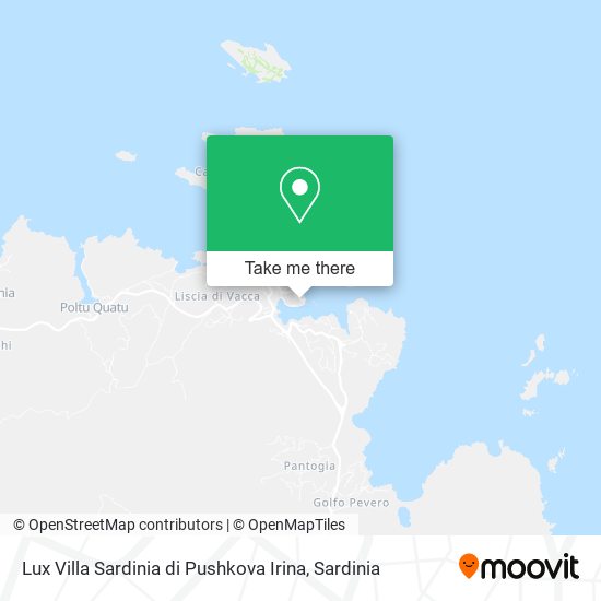 Lux Villa Sardinia di Pushkova Irina map