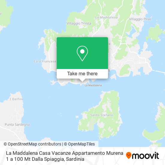 La Maddalena Casa Vacanze Appartamento Murena 1 a 100 Mt Dalla Spiaggia map